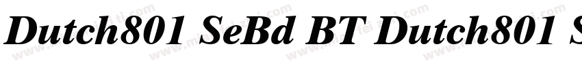 Dutch801 SeBd BT Dutch801 SeBd BT字体转换
